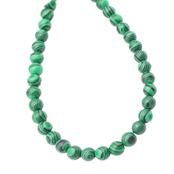 Natural Malachite Beads String For Jewelry Making Smooth Round Stone Beads Handmade Crafting Supplies