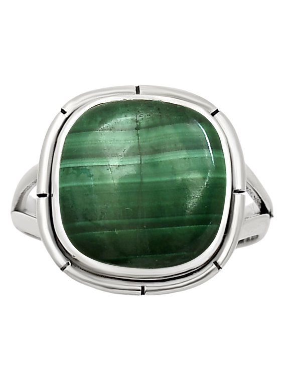 Natural Malachite Eye - Congo 925 Sterling Silver Ring s.10 Jewelry R-1012 SDR251329