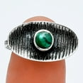 thumbnail image 1 of Natural Malachite Eye - Congo 925 Sterling Silver Ring s.7 Jewelry R-1573 SDR244241, 1 of 5