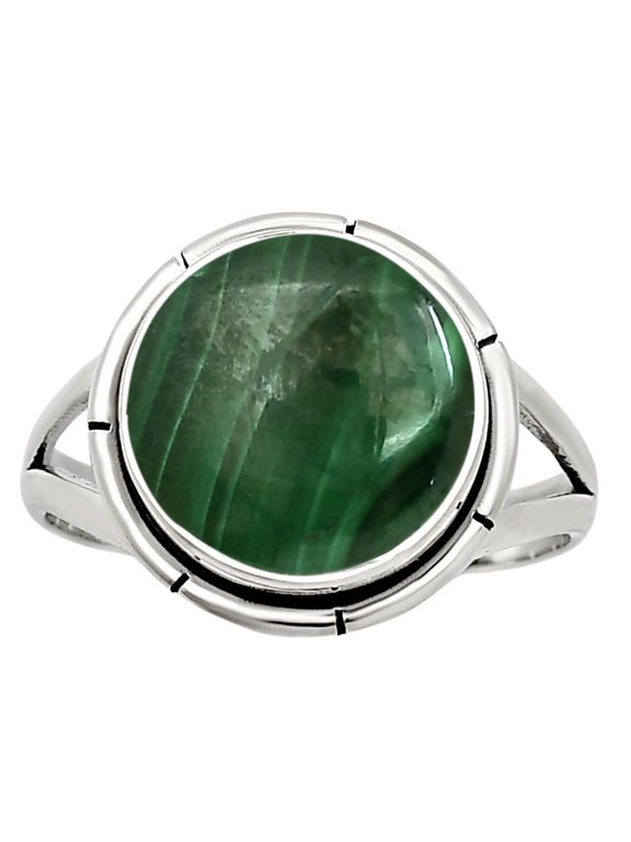 Natural Malachite Eye - Congo 925 Sterling Silver Ring s.8 Jewelry R-1012 SDR251307