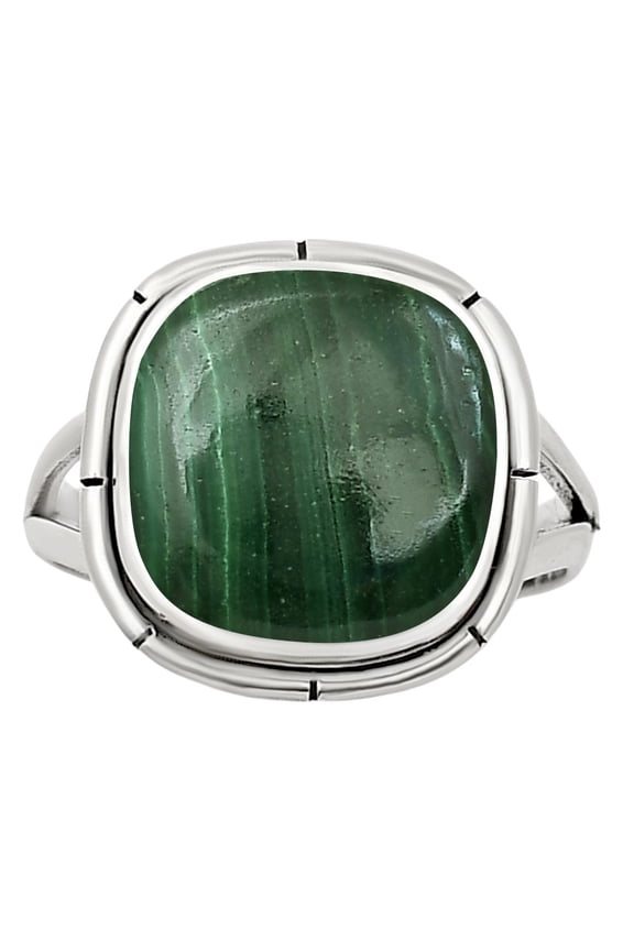 Natural Malachite Eye - Congo 925 Sterling Silver Ring s.8 Jewelry R-1012 SDR251320