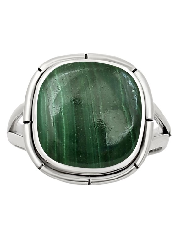 Natural Malachite Eye - Congo 925 Sterling Silver Ring s.8 Jewelry R-1012 SDR251320
