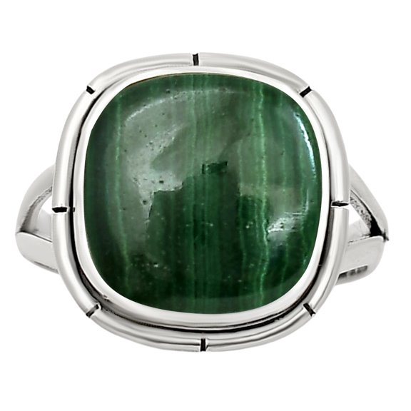 Natural Malachite Eye - Congo 925 Sterling Silver Ring s.8 Jewelry R-1012 SDR251321