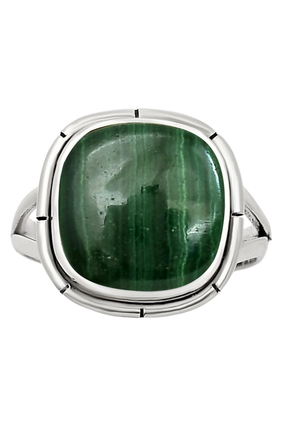 Natural Malachite Eye - Congo 925 Sterling Silver Ring s.8 Jewelry R-1012 SDR251321