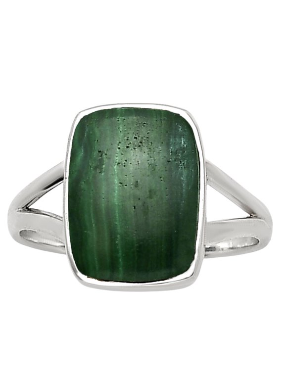 Natural Malachite Eye - Congo 925 Sterling Silver Ring s.9 Jewelry R-1002 SDR251663