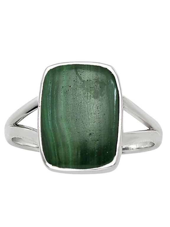 Natural Malachite Eye - Congo 925 Sterling Silver Ring s.9 Jewelry R-1002 SDR251687