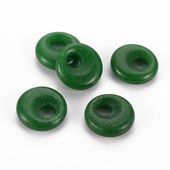 Natural Malaysia Jade Pendants Donut/Pi Disc 17.5-18.5x5.5mm Hole: 5.5mm