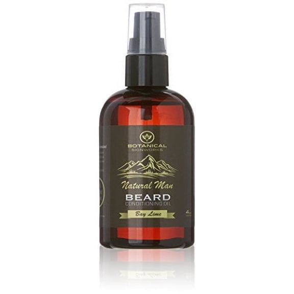 Natural Man Bay Lime Beard Oil - All Natural Beard Conditioner by Botanical Skinworks, 4 Ounce