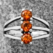 Natural Mandarin Citrine 925 Sterling Silver Ring s.5 Jewelry DGR1124_H_5 R-1050