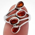 thumbnail image 1 of Natural Mandarin Citrine 925 Sterling Silver Ring s.8 Jewelry DGR1133_C_8 R-1053, 1 of 6