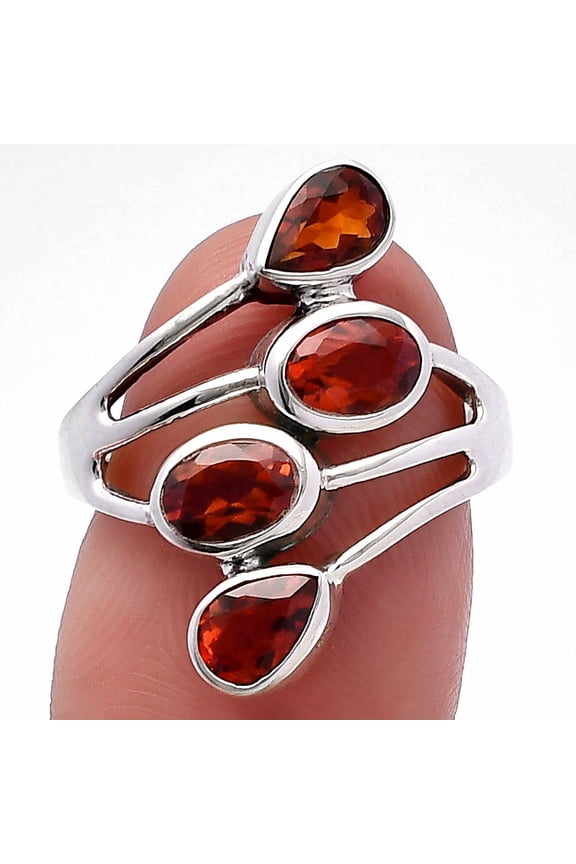 Natural Mandarin Citrine 925 Sterling Silver Ring s.8 Jewelry DGR1133_C_8 R-1053
