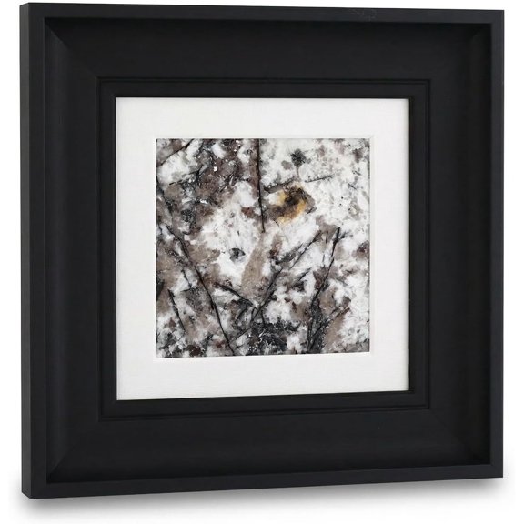 Natural Marble Decorative Wall Art Home Decor for Living Room Abstract Stone Painting Bedroom Aesthetic Office Farmhouse Fall Rustic Heavy Texture Picture Framed 14x14 inch Pandora Stone