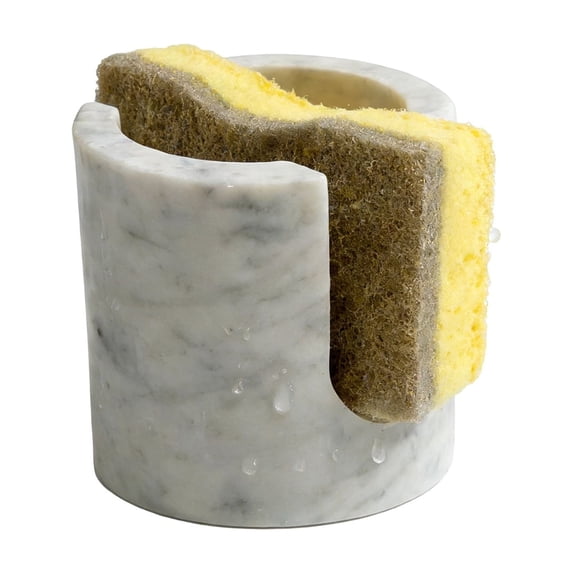 Natural Marble Kitchen Tool - Dish Sponge & Soap Holder, Kitchen Sink Countertop Organizer, Anti-Odor Multi-Functional Storage for Bathroom, Laundry Room