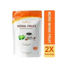 Natural Mate Monkfruit Sweetener with Erythritol (16oz/1Lb, 3 Pack) - All Purpose Granular Natural Sugar Substitute - 1:2 Sugar Replacement, Non-GMO, Zero Calories