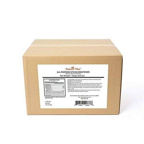 Natural Mate Stevia All Purpose Natural Sweetener Optimized with Erythritol|2x Sugar Sweetness (Net Weight 10kgs/22Lbs/352oz)