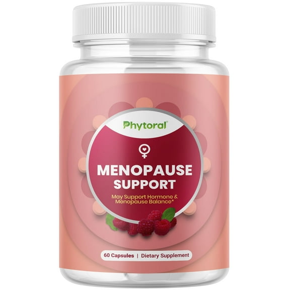 Phytoral Natural Menopause Supplements for Women Health - Hormone Balance Plus Adrenal Support Menopause Ease and Thyroid Support with Dong Quai Wild Yam Root and Black Cohosh