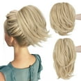 thumbnail image 1 of Natural Messy Bun Hair Piece With Bendable Metal Wire Clip In Ponytail Extension For Women Human Hair Bun Accessory, 1 of 8