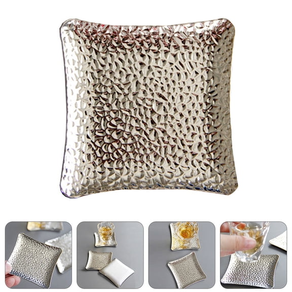 Natural Metal Cup Coaster Heat Resistant Insulation Mats for Household Kitchen Use