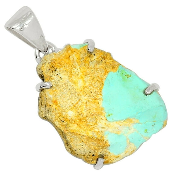 Natural Mexican Turquoise 925 Sterling Silver Pendant Jewelry ALLP-24168