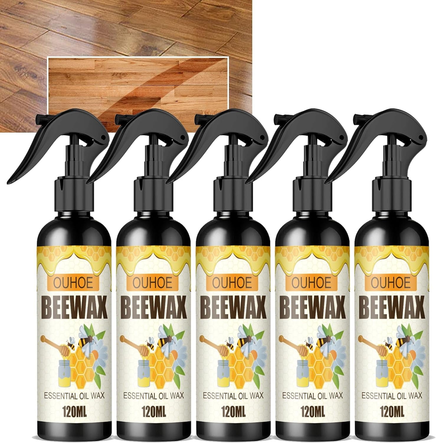 NELLN Natural Micro-Molecularized Beeswax Spray Molecularized Beeswax Spray  Wood Seasoning Beewax Spray Furniture Cleaner (Color : 3pcs)