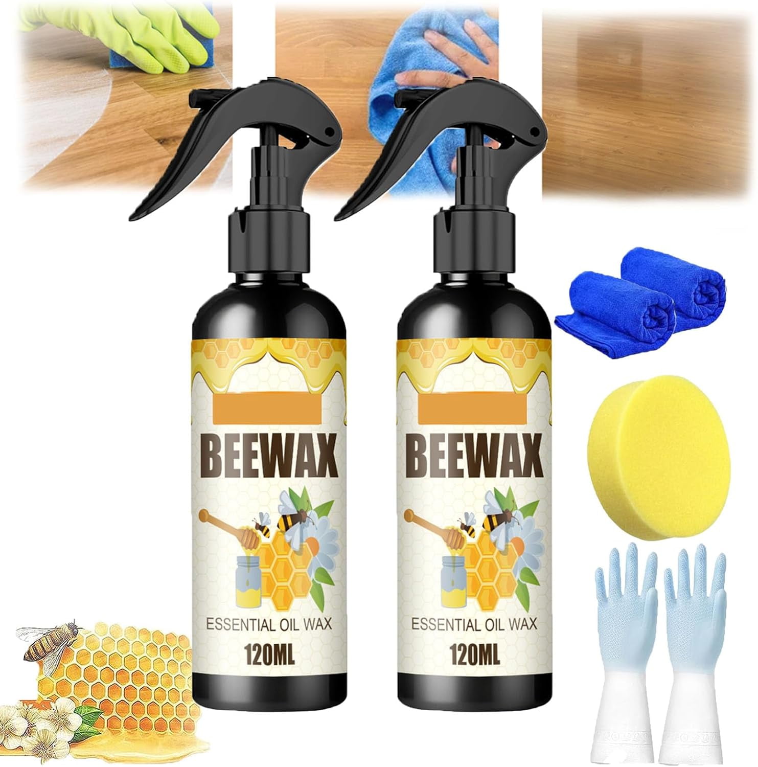Natural MicroMolecularized Beeswax Spray, Beeswax Furniture Polish