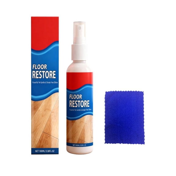 Natural Micro-Molecularized Floor Cleaner Spray, 5-in-1 Floor Restore & Polish Cleaner, Multi-Surface Floor Cleaning Spray for Wood, Tile, Marble & Laminate