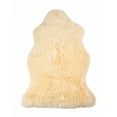 thumbnail image 1 of Natural Milan Sheepskin Single Rug | Cream | 2'x3', 1 of 5