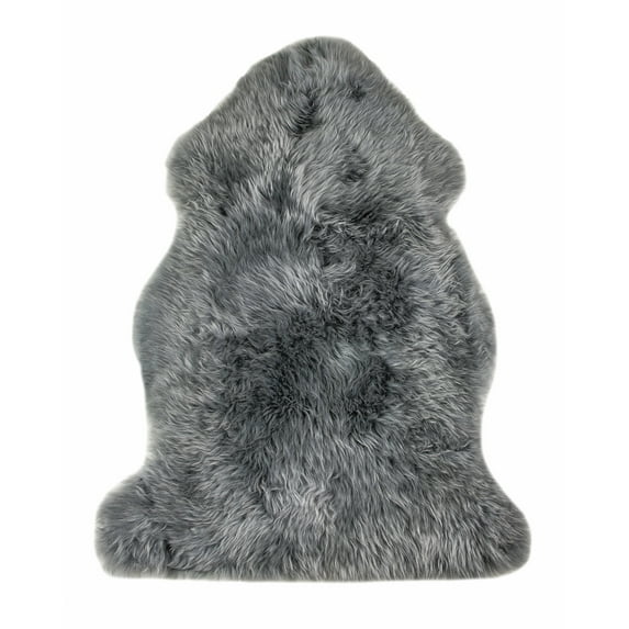 Natural Milan Sheepskin Single Rug | Platinum | 2'x3'