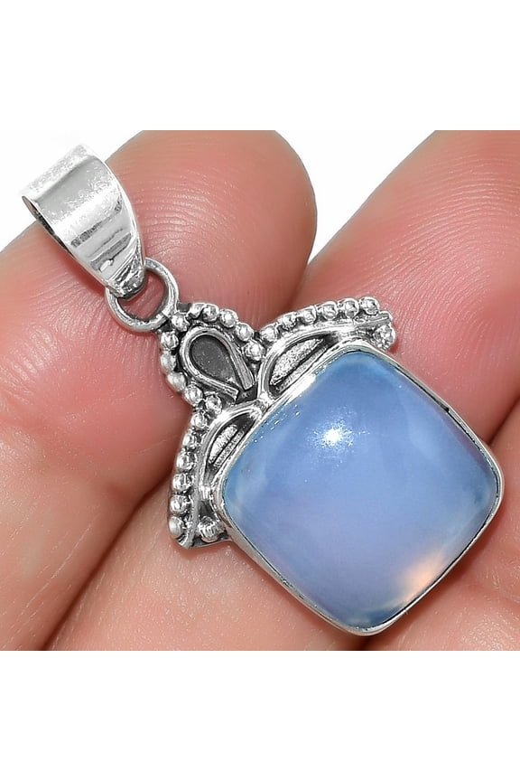 Natural Milky Chalcedony 925 Sterling Silver Pendant Jewelry P-1092 SDP115291