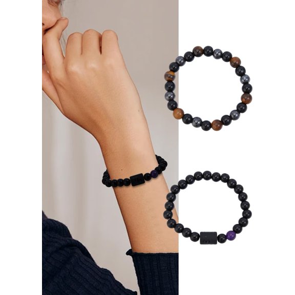Natural Mixed Gemstone Stretch Bracelets Constellations Theme Bracelet Capricorn Inner Diameter: 2-3/8 inch(6cm) Mixed Stone