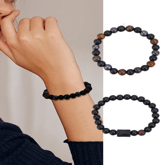 Natural Mixed Gemstone Stretch Bracelets Constellations Theme Bracelet Taurus Inner Diameter: 2-3/8 inch(6cm)