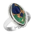 thumbnail image 1 of Natural Mohave Azurite Ring 925 Sterling Silver Handmade Jewelry, 1 of 6