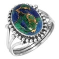 thumbnail image 1 of Natural Mohave Azurite Ring 925 Sterling Silver Handmade Jewelry, 1 of 6
