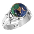 thumbnail image 1 of Natural Mohave Azurite Ring 925 Sterling Silver Handmade Jewelry, 1 of 6