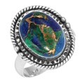 thumbnail image 1 of Natural Mohave Azurite Women Jewelry 925 Sterling Silver Ring, 1 of 6