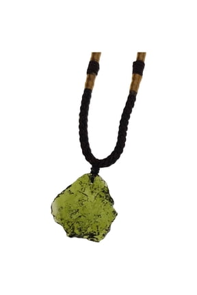 Natural Moldavite Crystal Pendant for Jewelry Making – Irregular Shaped Genuine Czech Meteorite Stone for Necklaces, Energy Stone Collection Harlik