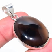 Natural Monta Gemstone Handmade 925 Sterling Silver Gift Pendant 1.85"