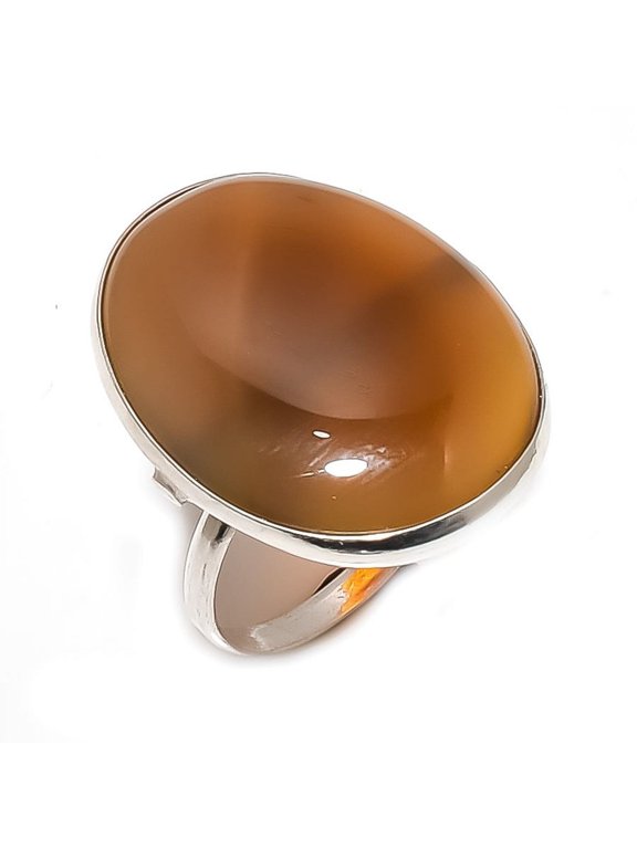 Natural Montana Agate Gemstone 925 Sterling Silver Jewelry Ring Size 7.5