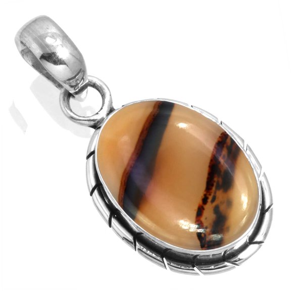 Natural Montana Agate Women Jewelry 925 Sterling Silver Pendant