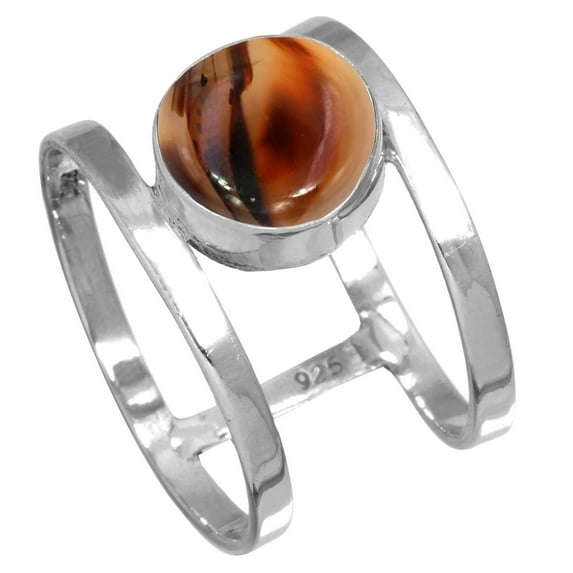 Natural Montana Agate Women Jewelry 925 Sterling Silver Ring