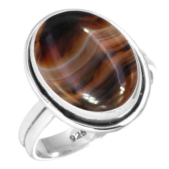 Natural Montana Agate Women Jewelry 925 Sterling Silver Ring