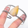 thumbnail image 1 of Natural Mookaite Gemstone 925 Sterling Silver Cuff Bangle Adjustable, 1 of 1
