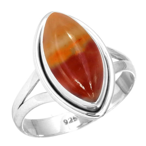 Natural Mookaite Ring 925 Sterling Silver Handmade Jewelry