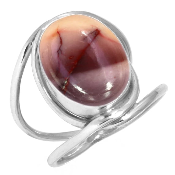 Natural Mookaite Women Jewelry 925 Sterling Silver Ring