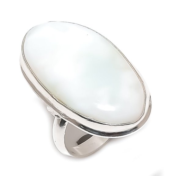 Natural Moonstone Gemstone Handmade 925 Sterling Silver Jewelry Ring Size 8