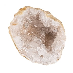 Natural Moroccan Clear Quartz Agate Geode Raw Stone, Unbroken Rough Crystal Geode Specimen for Geology Teaching, Rock Collection, Tabletop Crystal Decor, Meditation & DIY Crystal Craft Supplies