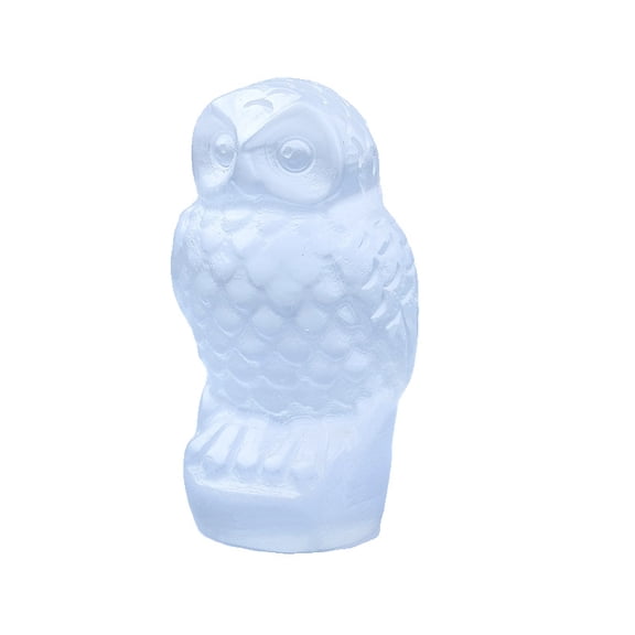 Natural Moroccan Selenite Owl Figurine 3.1  1.8  1.5 in Hand-Carved Healing Crystal Stone Sculpture for Home Office Energy Dcor