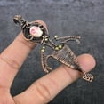 thumbnail image 1 of Natural Mosaic Jasper Gemstone Copper Wire Wrap Gift Jewelry Pendant 3.74", 1 of 4