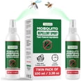 thumbnail image 1 of Natural Mosquito Repellent Spray TwinPack 6.75 oz DEET Free Insect Lemon Eucalyptus Oil Scent for Mosquitoes Gnats Black Flies No-See-ums repelente de Mosquitos para ninos, 1 of 3