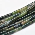 thumbnail image 1 of Natural Moss Agate Column Bead Strands 13~14x4~5mm Hole: 1mm about 29pcs/strand 15.7 inch, 1 of 2